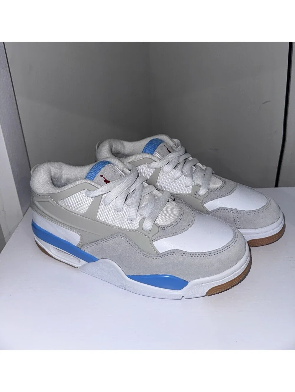 Nike Air Jordan 4 RM Low White/Blue Size 5.5 Youth 7 Women’s Brand New
